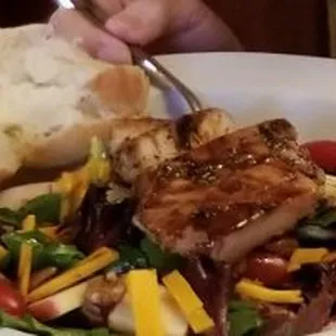 Cider Chicken with salad