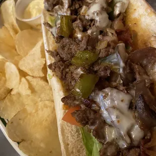 Deluxe Cheesesteak ( spices were delicious)