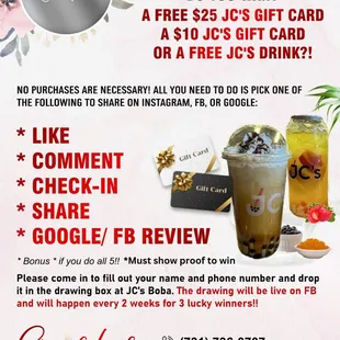 a flyer for a coffee shop