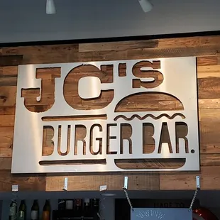 a sign for the restaurant