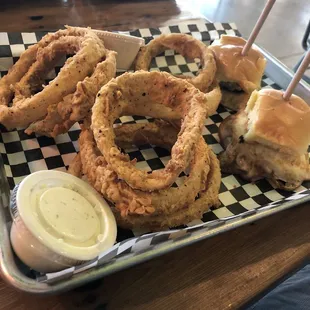 JC's Classic Slider w/ Onion Rings