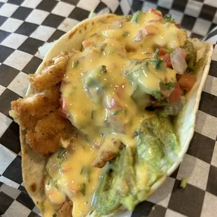 Spicy Fried Trash Chicken Taco