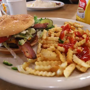 Avocado Burger And French fries