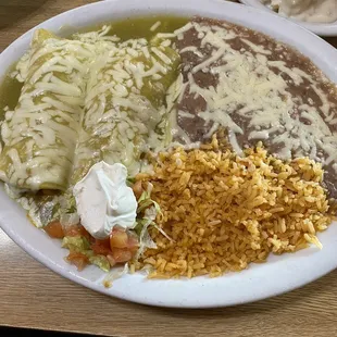 Breakfast enchiladas with chorizo