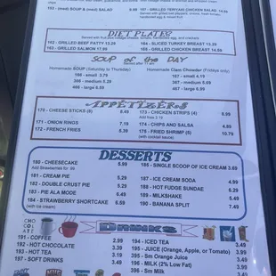 the menu for lunch salad