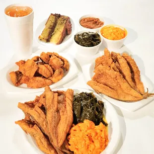 Fried Fish and Homemade Sides