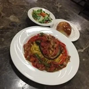 Here is an Eggplant Cacciatore that Chef Eric prepared for a special not long ago!  We run different specials each night.