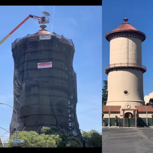 Fresno city water tower exterior painting project