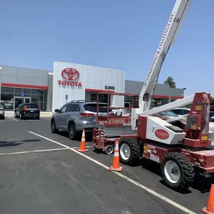 Clovis Toyota exterior painting project