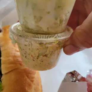 Cole slaw and potato salad