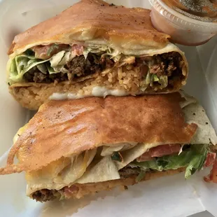 Crunch Wrap with chorizo