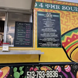 the menu