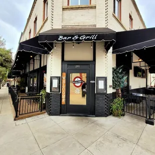 the front of the restaurant