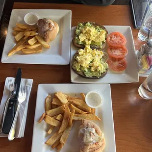 Meatball sandwich &amp; 2 avocado toast
