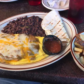 Green Chili Pork Omelet