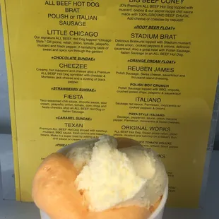 Ice Cream desserts including Orange Cream Floats.
