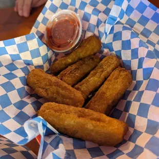 Mozzarella Sticks for $9.50.