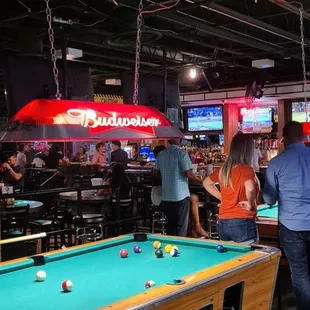 a pool table