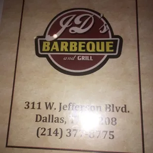 the menu