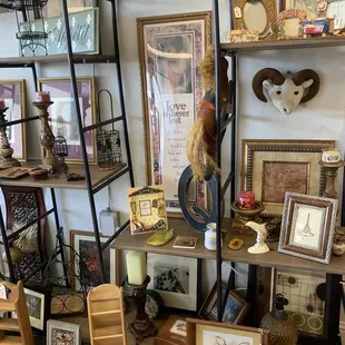 Antiques and picture frames