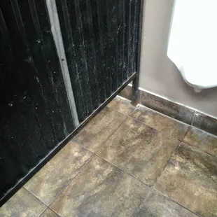 Bathroom reflects poor care - it's not just a bad day, but a long time of allowing water, etc to sit without being cleaned up.