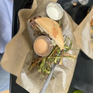 They split it for us and everything