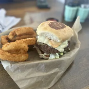 Allie &amp; JD with onion rings