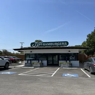 the front of the restaurant