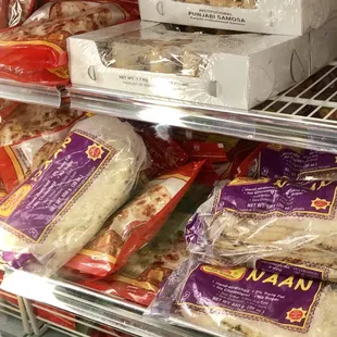 Variety of Naan bread