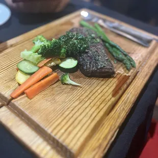 Steak and veggies