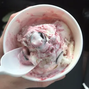 Raspberry chocolate ice cream