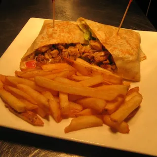 Gr. Chicken Wrap &amp; Fries