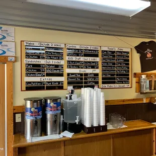 The menu