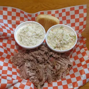 Pulled pork and double slaw
