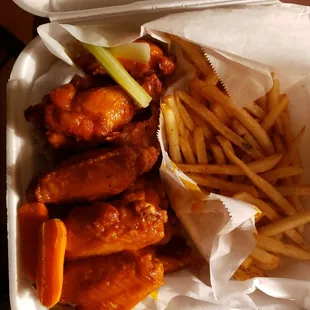 Honey love spicy. The fries are no longer the hand cut fries they use to sell