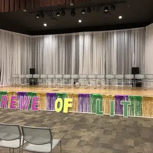 View of the stage