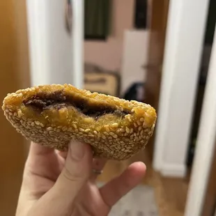 Pumpkin with red bean filling