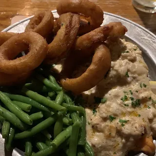 Crab and Shrimp Topped Salmon