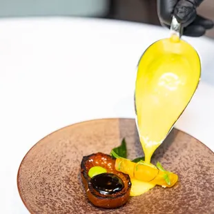 CHARRED BADGER FLAME BEETS: Saffron-Coconut Infusion | Tamarind