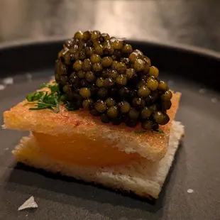 @endoedibles on Instagram 10/30/24  Osetra Caviar Egg Toast