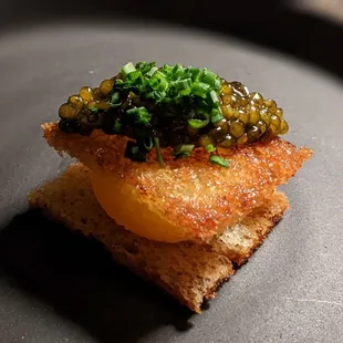 12/01/23 Golden Osetra Caviar Egg Toast