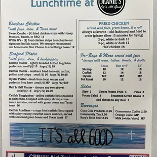 Menu update