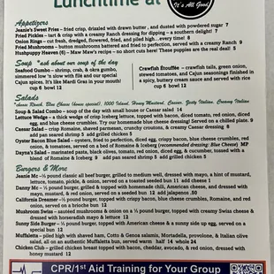 Menu update