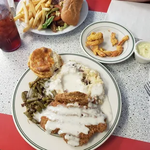 Pot roast po-boy, chicken fried steak.