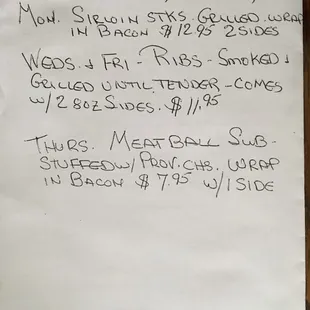 Specials