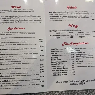 Updated menu