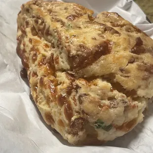 Cheddar bacon scallion scone