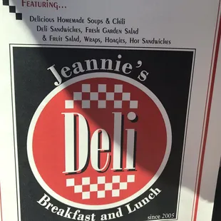 a sign for the deli