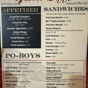 Menu as of 3/1/2024