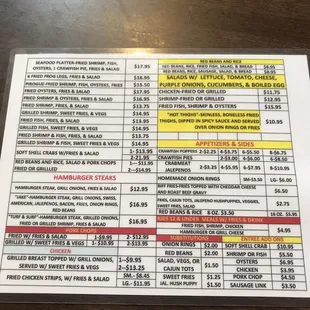 New menu (10-15-2021)